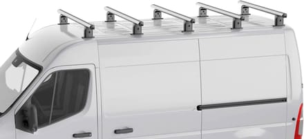 Dakdragers geschikt voor Ford Transit Connect II 2013-2022 Menabo Professional Airdyn aluminium - 5 dragers