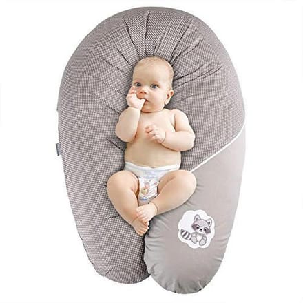 Voedingskussen XXL 190 x 30 cm met extra kussensloop - ideaal voor borstvoeding en ondersteuning