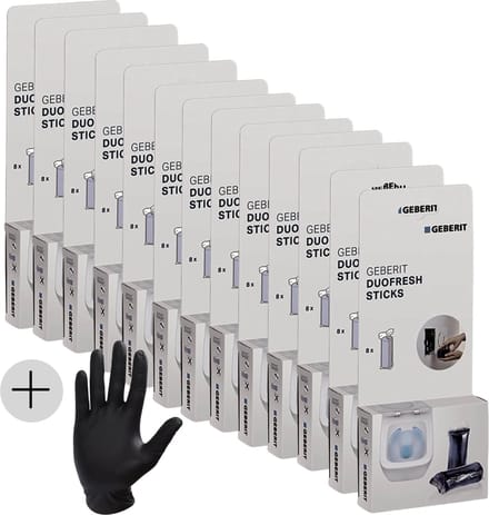 Geberit DuoFresh Sticks Toiletblok - 104 stuks - Met latex handschoen