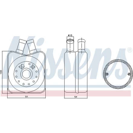 Olie radiator, motorolie NISSENS 90606