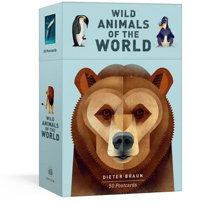 Wild animals of the world: 50 postcards