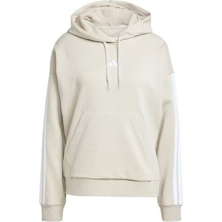 Adidas Essentials 3 Stripes Fleece Hoodie Beige S Vrouw