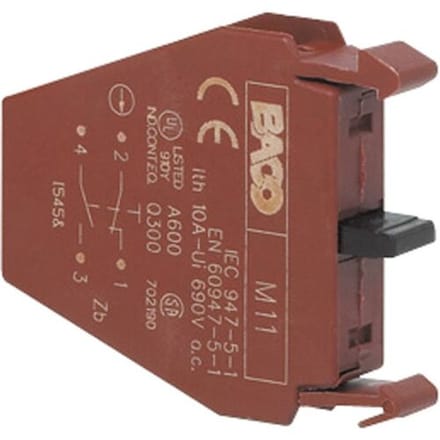 BACO LM11 Contactelement 1x NC, 1x NO Moment 600 V 1 stuk(s)