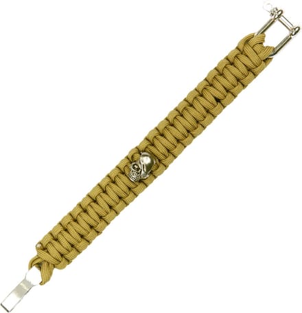 101inc Paracord Bracelet Skull 8inch coyote