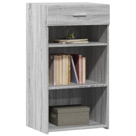 vidaXL - Dressoir - 50x42,5x93 - cm - bewerkt - hout - grijs - sonoma - eikenkleurig