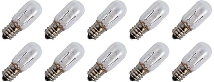 Signaallamp E12 12V 3W - 250 mAh - 10 stuks - T16 Gloeilamp Ø16mm - 45mm - 2500K - Dimbaar