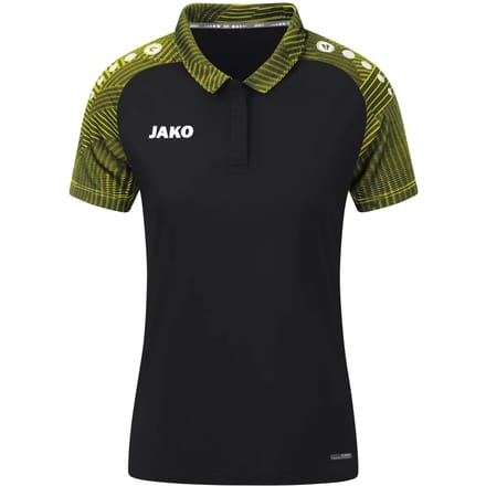 Jako Performance Polo Dames - Zachtgeel / Zwart | Maat: 34