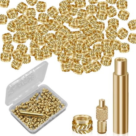 Dailygoods - 120 Stuks M3 Messing Schroefdraad Inserts met Soldeeradapter voor 3D-printen