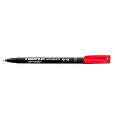 Viltstift Staedtler Lumocolor 318 permanent F rood - 10 stuks