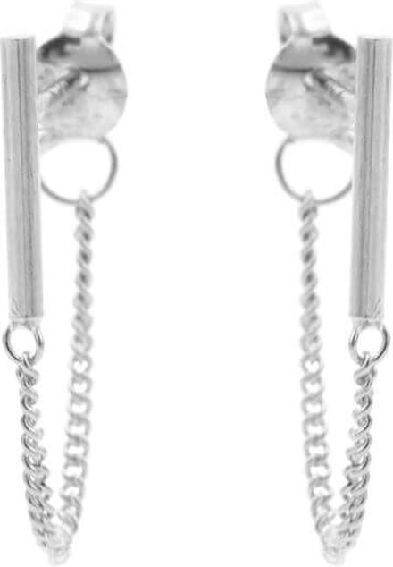 Karma Oorbellen Chain Round Tubes Zilver