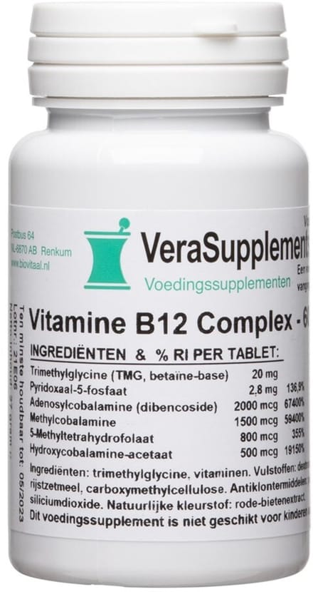 Biovitaal Vit B12+ Complex - 60 tabletten - Voedingssupplement