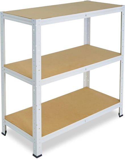 Shelfplaza HOME metalen stellingkast - 100x110x50 cm - wit - 3 planken