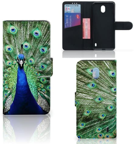 Nokia 1 Plus Telefoonhoesje met Pasjes Pauw