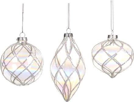 Goodwill Kerstbal Glas D 8 cm Voordeelass. Per 3 Stuks