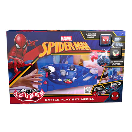 Marvel Spiderman - Battle Cubes Battle Arena Set - Glow Venom + Metallic Spiderman