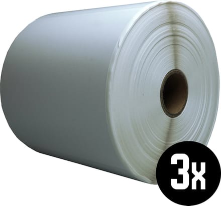 DULA Compatible Zebra Labels 102x102mm - 700 etiketten per rol - kern 25mm - Wit - Permanent - 3 rollen