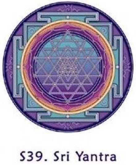 Raamsticker Sri Yantra - 10.5 cm