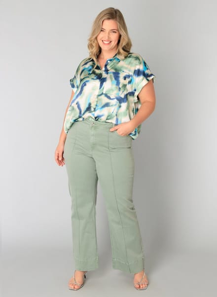 YEST CURVE Wilke Bottoms - Slate Green - maat W3(52) / L32