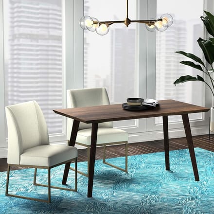 Eetkamerstoel – Meuble Paris Moderne - Wit - Paris Moderne Design Stoel Messing - Medahomestore