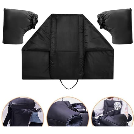 Scooter Schort Cover Been Knie Schort Cover Warm Winddichte Cover voor Motorfiets zwart