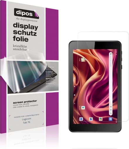 dipos – 2x Beschermfolie geschikt voor Logicom Tab 76 | Krasbestendige & heldere Screenprotector Ultra-Thin