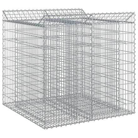 vidaXL - Gabion - verhoogd - bed - 2 - st - 100 - x - 100 - x - 100 - cm - zilver