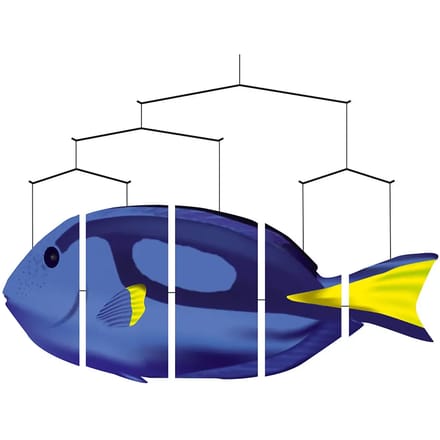 Invento Hangdecoratie Ocean Mobile Doktersvis 80 Cm Blauw/geel