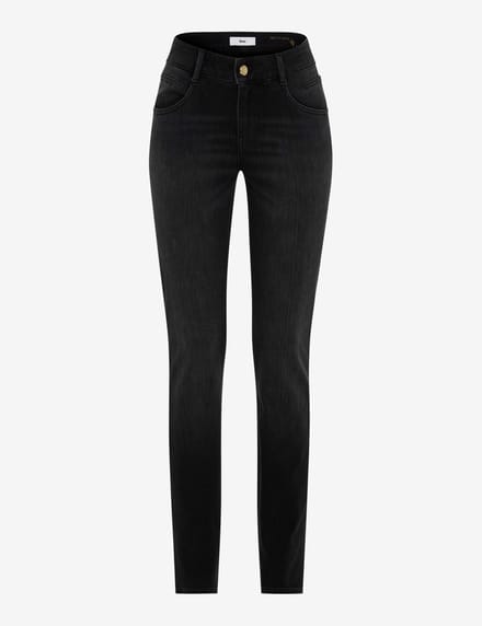 Brax Dames Jeans  Style SHAKIRA USED BLACK BLACK, denim donkergrijs, maat 46