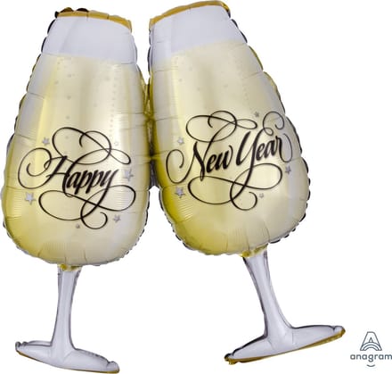Grote "New Year Toast" Folie Ballon