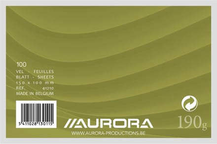 Systeemkaart Aurora 150x100mm blanco 190gr wit 100 vel | 10 stuks