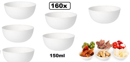 160x BIO Cup Suikerriet 150ml Wit.