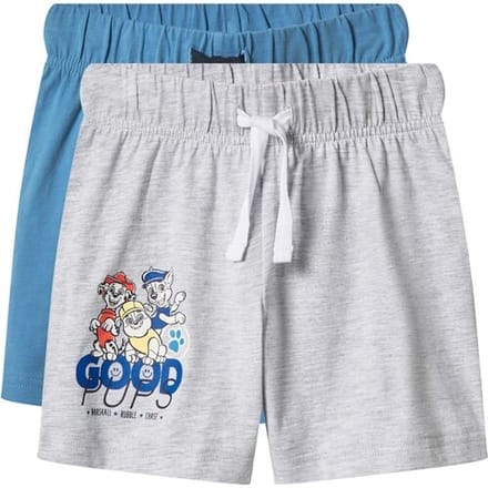 Lidl Set van 2 kinder shorts Paw Patrol (Blauw/lichtgrijs, 122/128)