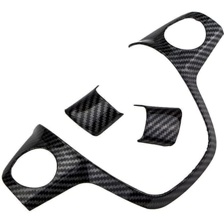 3PCS koolstofvezel stuurhoes geschikt voor Ford Focus Escape Kuga C-Max black