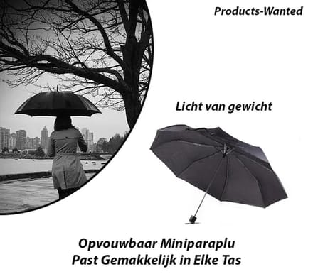 2-Stuks Opvouwbaar Miniparaplu Past Gemakkelijk in Elke Tas