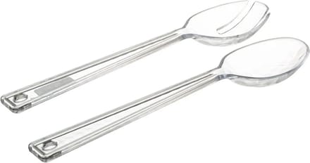Secret de Gourmet Sla bestek/couvert - transparant kunststof - 29 cm