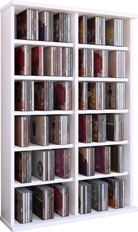 Houten CD DVD-standaard plank kabinet opslag staande plank Ronul