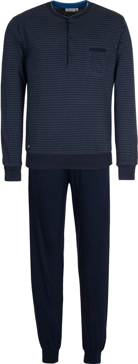 Pastunette Pyjamaset - Katoen - Donkerblauw - Gestreept - Maat S