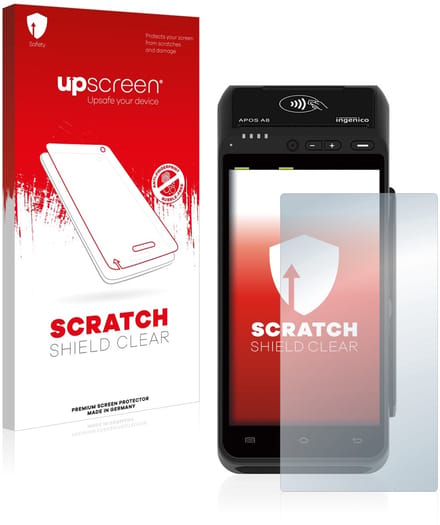 upscreen - Screenprotector voor ingenico Apos A8 - Folie Beschermfolie transparant