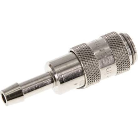 Vernikkeld Messing DN 2.7 (Micro) Luchtkoppeling Snelkoppeling 4 mm Slangpilaar
