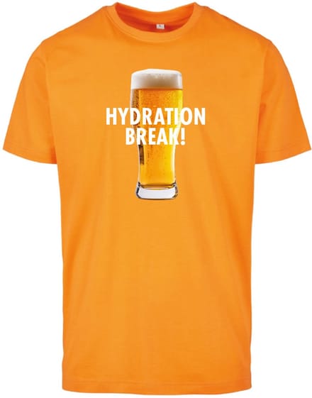 T-shirt oranje M - Hydration Break - soBAD. | Unisex | Oranje
