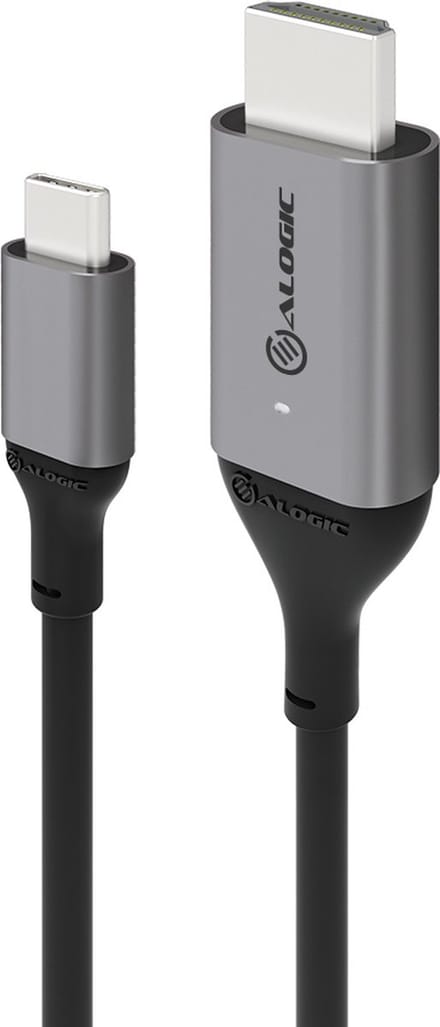 ALOGIC ULCHD02-SGR video kabel adapter 2 m HDMI Type A (Standaard) USB Type-C Zwart, Grijs