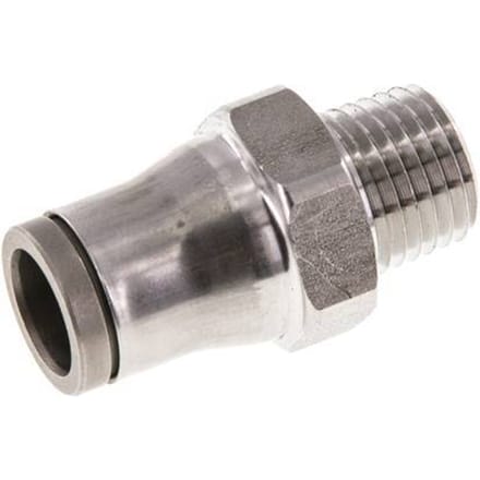 10mm x 1/4'' NPT RVS Insteekfitting Buitendraad FKM