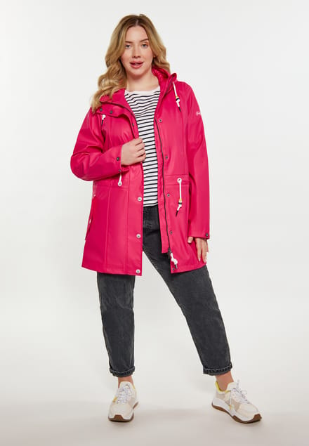 Schmuddelwedda Ronde regenjas Dames Framboos roze