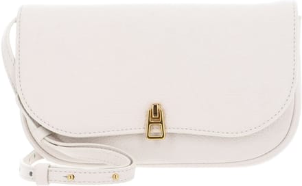 COCCINELLE Leren Schoudertas Avondtas Magie Mini Bag Blanco Crème