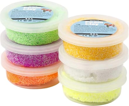 Foam Clay®, 6x14 gr, kleuren assorti