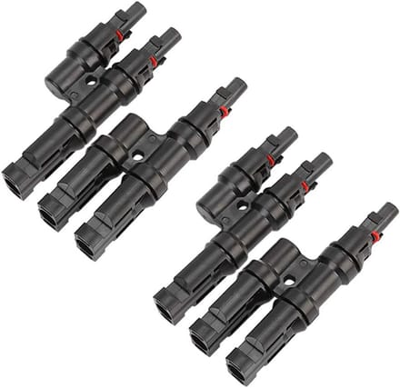 2 Paar MC4 Zonnepaneel Parallel Koppelaars - T-Branch Connector Set voor PV Installaties