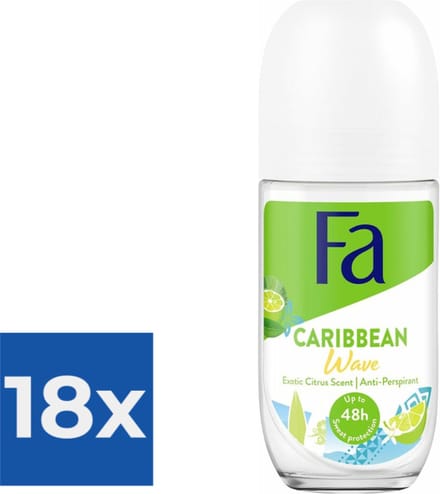 Fa Deo Roll-on - Caribbean Lemon - 50 ml. - Voordeelverpakking 18 stuks
