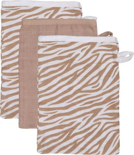 Blush & Blossom Zebra 15 x 21 cm 3 Stuks Hydrofiel Washandjes TR-BB443402