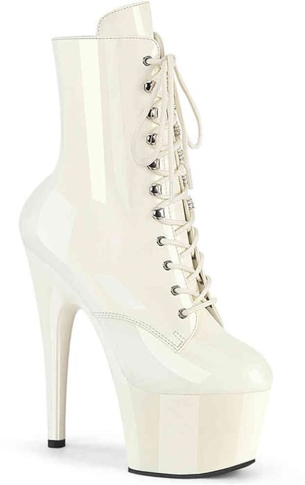 Pleaser - ADORE-1020 Plateau Laarzen - US 11 - 41 Shoes - Gebroken wit