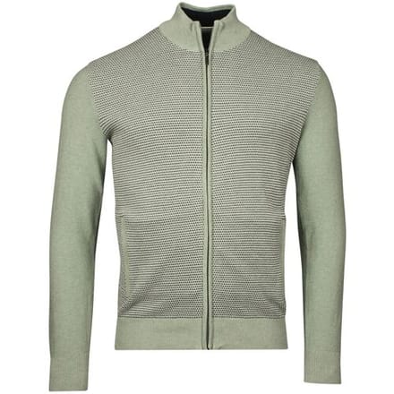 Baileys Vest Front Panel Three Color Knit Cardigan Zip Structure Misty Green Melange / male